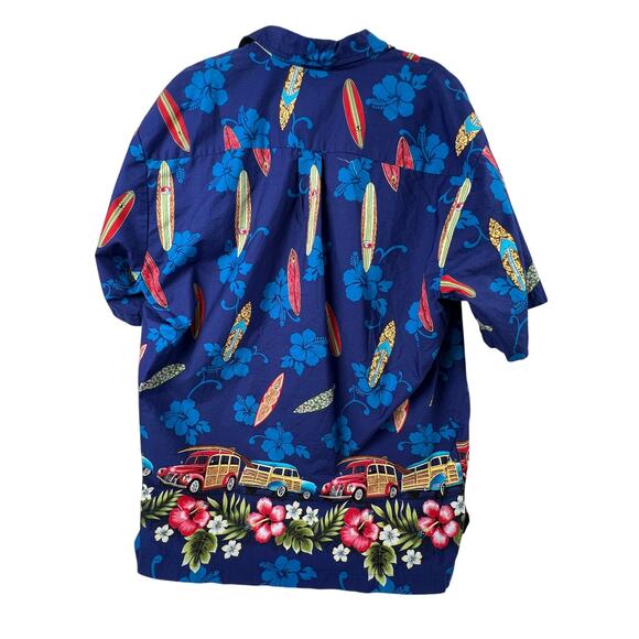 EXCELLENT HAWAII Woody Panel Wagon, Surf Boards Cotton Hawaiian Shirt Mens 3XL - Picture 2 of 8